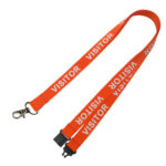 custom staff orange lanyards