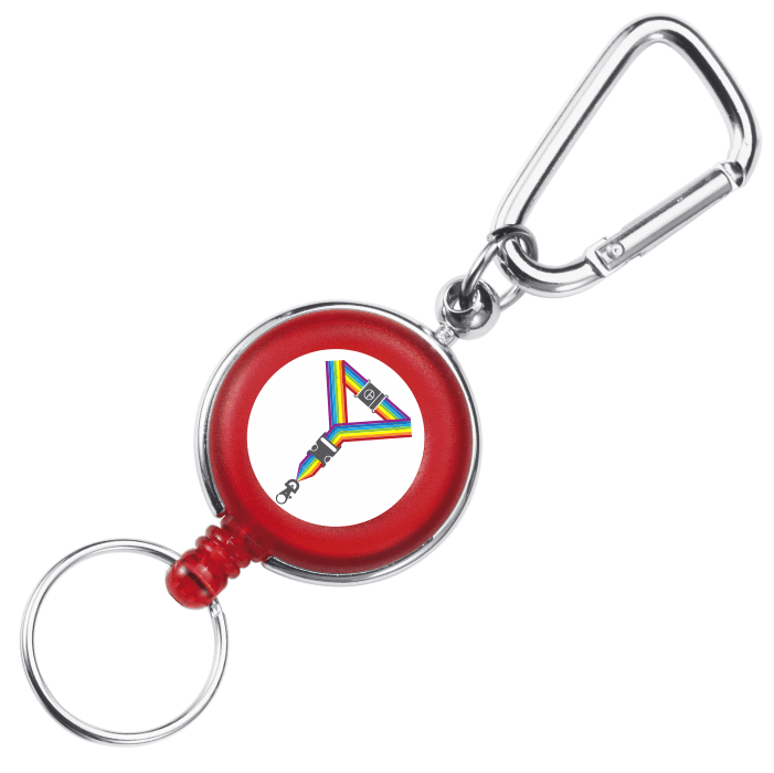 Red Carabiner Ski Pass Reels Red Carabiner Ski Pass Reels