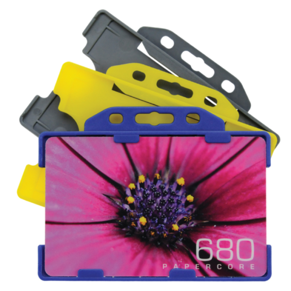 coloured rigid open face badge holder
