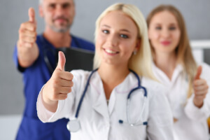 Happy NHS Staff