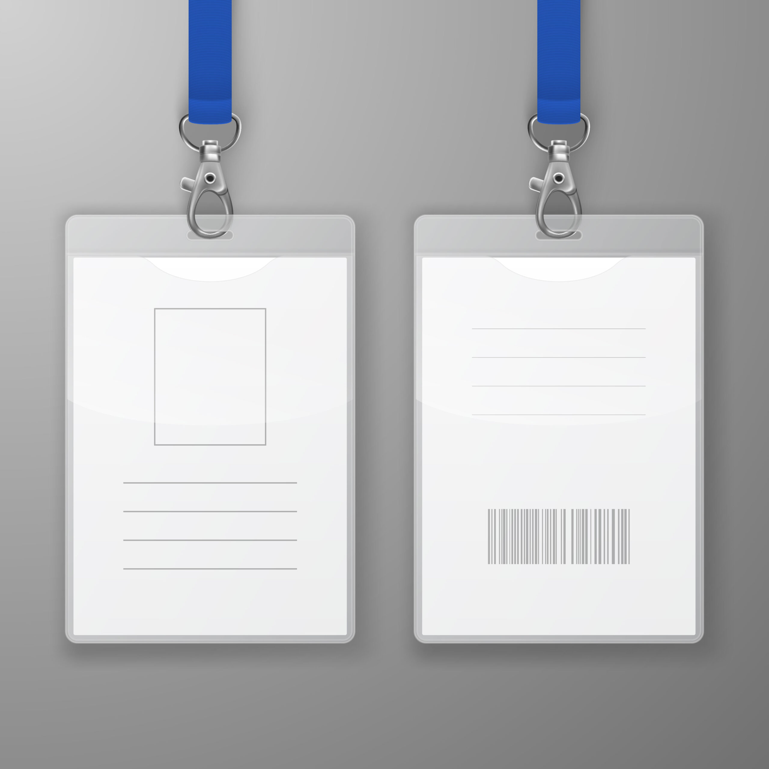 blank blue lanyard